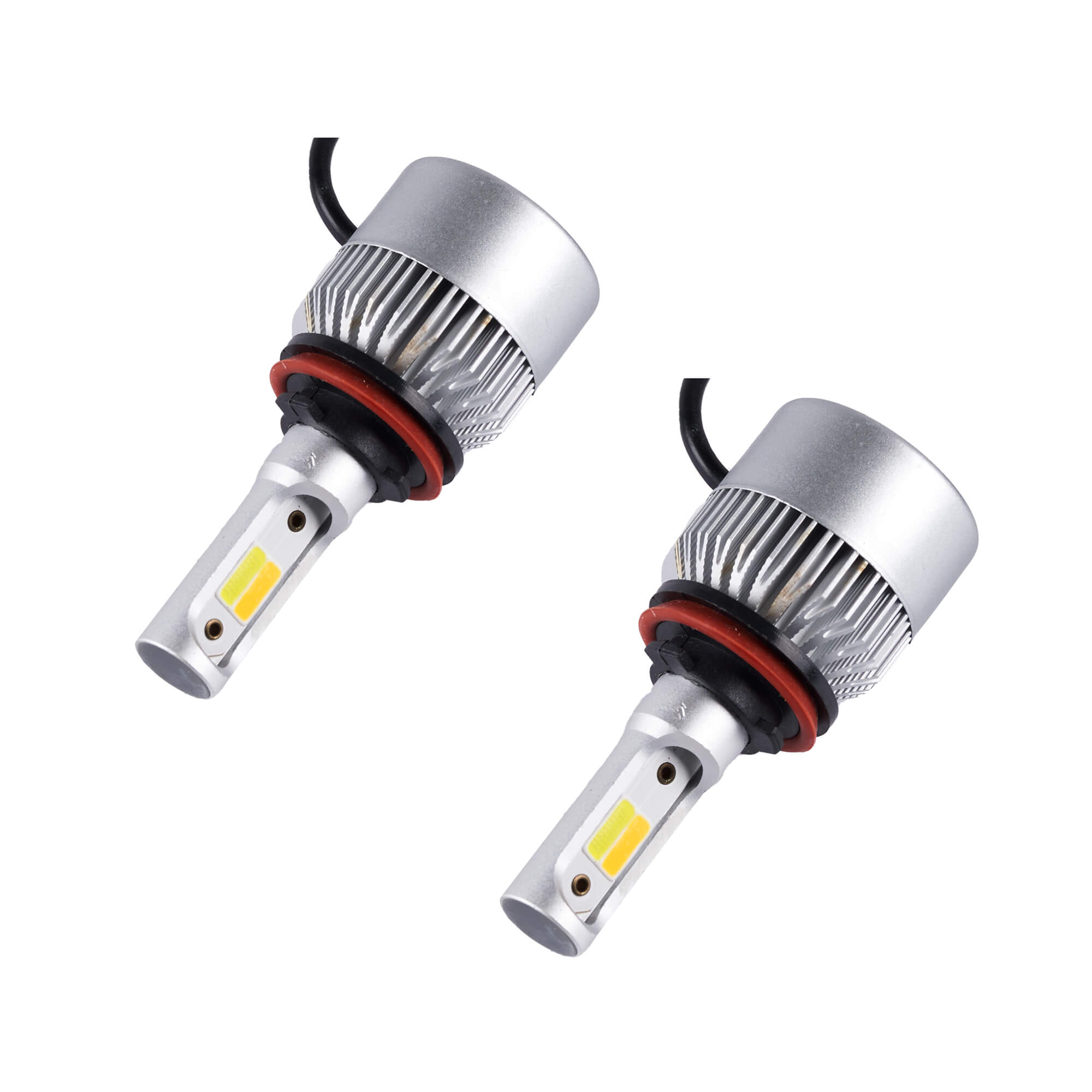 IRONWALLS H11 LED Headlight Bulbs - 25000LM 6500K Super Bright Low Beam Conversion Kit (2 Bulbs)