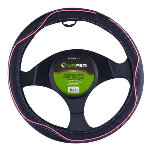 Black and Pink  Steering Wheel Cover